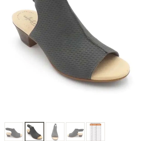 Clarks Women's Open-Toe Slingback Sandals in Charcoal - Picture 4 of 6